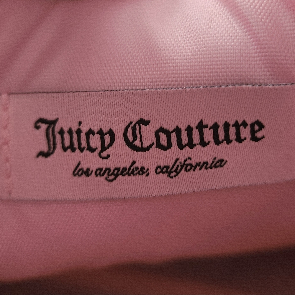 Juicy Couture Womens Pink Velour Large Coametic Bag New - Picture 5 of 5